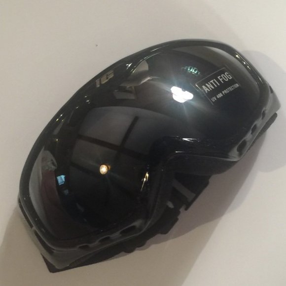 Goggles gradient gray black mirrored lens anti fo! main image 4